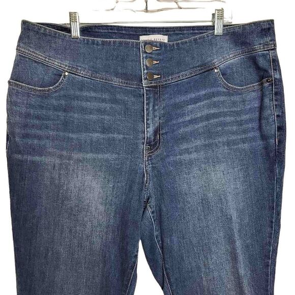 New Lane Bryant High Rise Rhinestone Hem Detail Jegging Jean Size 22 - Picture 4 of 12